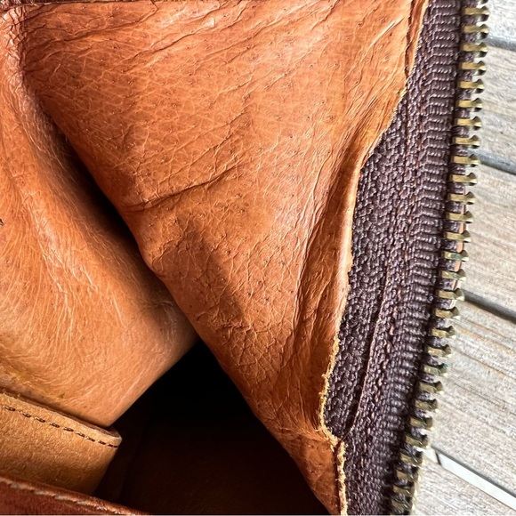 Frye Addie Double Zip Moto Ankle Boot Cognac Distressed Leather Size 9 NICE! - Picture 16 of 16